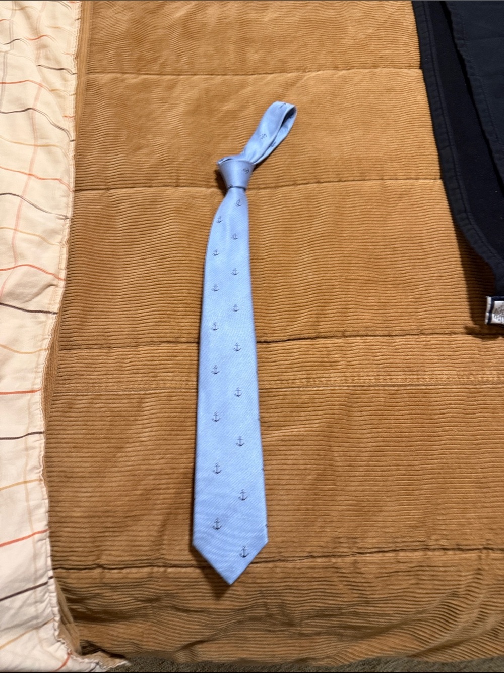 Like new Weekend Casual Light Blue Anchor Motif Men's Tie